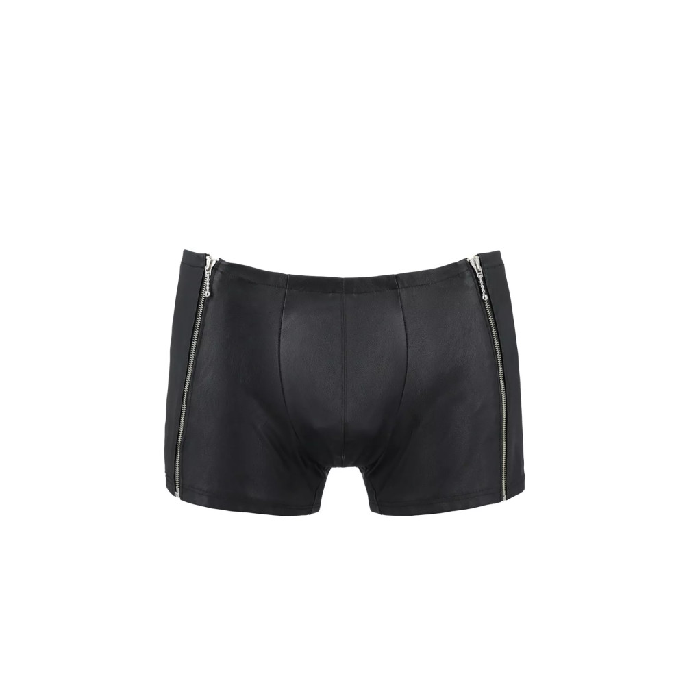 Мужские шорты L/XL Passion Men Short Matt, с молниями, черные, фото №3 — секс шоп Украина, NO TABOO
