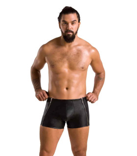 Мужские шорты L/XL Passion Men Short Matt, с молниями, черные - No Taboo