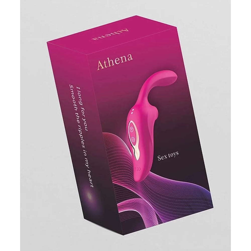 Вибратор с вакуумной стимуляцией и вибрацией Athena, розовый фото №2 — секс игрушки: Украина, NO TABOO