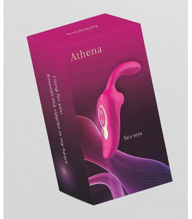 Вібратор з вакуумною стимуляцією і вібрацією Athena, рожевий - No Taboo