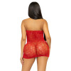 Платье сексуальное в сетку One Size Leg Avenue Rhinestone, со стразами красное, фото №2 — секс шоп Украина, NO TABOO