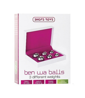 Набор вагинальных шариков Shots Toys, серебряные, 6 шт. - No Taboo