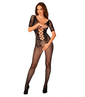 Бодистокинг сексуальный F238 Obsessive, с открытой интимной зоной, черный, One Size - No Taboo