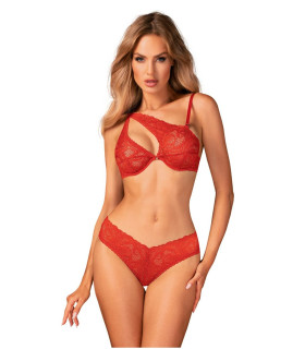 Набор сексуального белья M/L Obsessive Atenica, красный - No Taboo