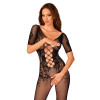 Бодистокинг сексуальный F238 Obsessive, с открытой интимной зоной, черный, One Size, фото №3 — секс шоп Украина, NO TABOO