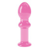 Анальная пробка 4.5" Glass Romance Lovetoy, розовая, 11.5 х 3.3 см фото №1 — секс игрушки: Украина, NO TABOO