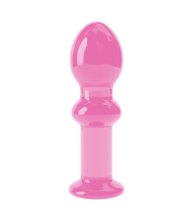 Анальна пробка 4.5" Glass Romance Lovetoy, рожева, 11.5 х 3.3 см - No Taboo