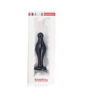 Анальна пробка LoveToy Glass Romance, чорна, 11.4 х 3.3 см - No Taboo