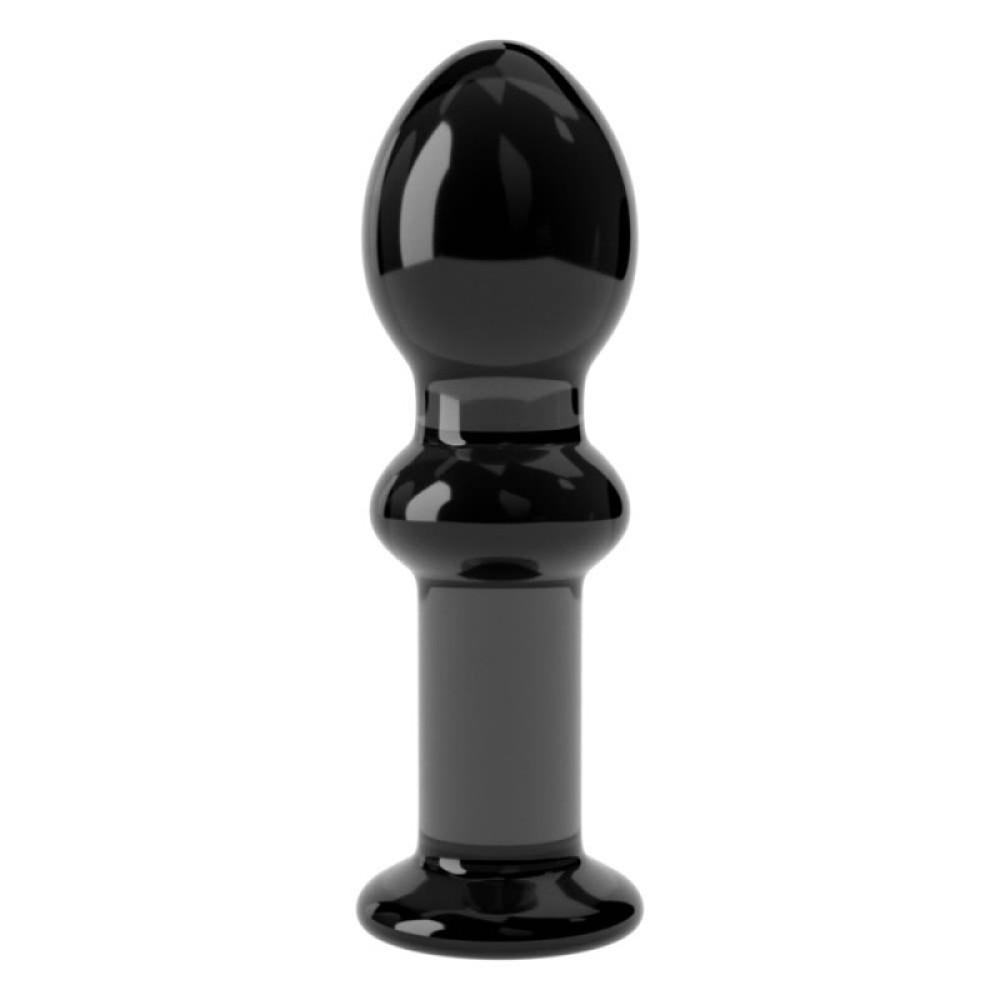 Анальная пробка 4.5" Glass Romance Lovetoy, черная, 11.5 х 3.3 см фото №0 — секс игрушки: Украина, NO TABOO