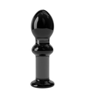 Анальна пробка 4.5" Glass Romance Lovetoy, чорна, 11.5 х 3.3 см - No Taboo