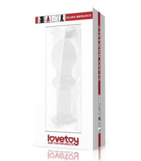 Анальная пробка 4.5" Glass Romance Lovetoy, прозрачная, 11.5 х 3.3 см - No Taboo