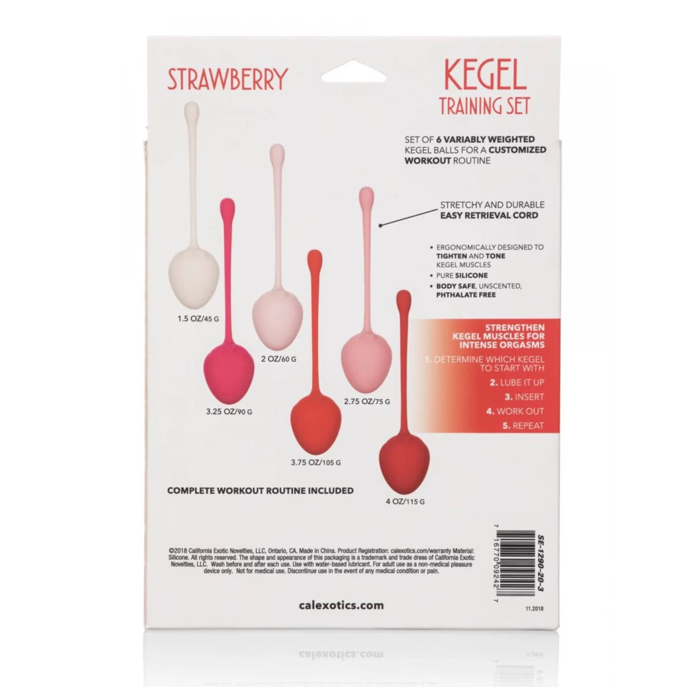 Набор вагинальных шариков Strawberry California Exotic Novelties, силиконовые, 3.8 см фото №2 — секс игрушки: Украина, NO TABOO