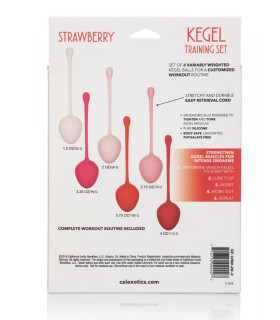 Набор вагинальных шариков Strawberry California Exotic Novelties, силиконовые, 3.8 см - No Taboo