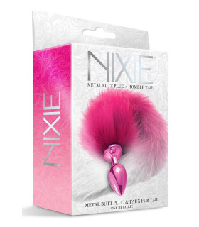 Анальная пробка с хвостиком Global Novelties Nixie, розовая, 8.1 х 3.2 см - No Taboo