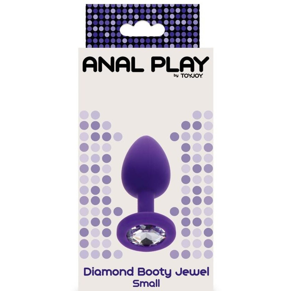 Анальная пробка S с кристаллом Toy Joy, фиолетовая, 7 х 2.5 см фото №2 — секс игрушки: Украина, NO TABOO