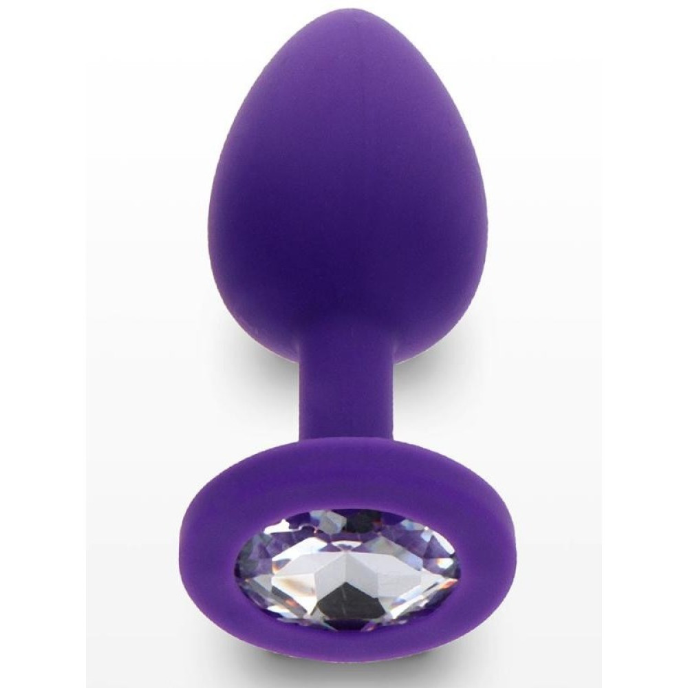 Анальная пробка S с кристаллом Toy Joy, фиолетовая, 7 х 2.5 см фото №3 — секс игрушки: Украина, NO TABOO