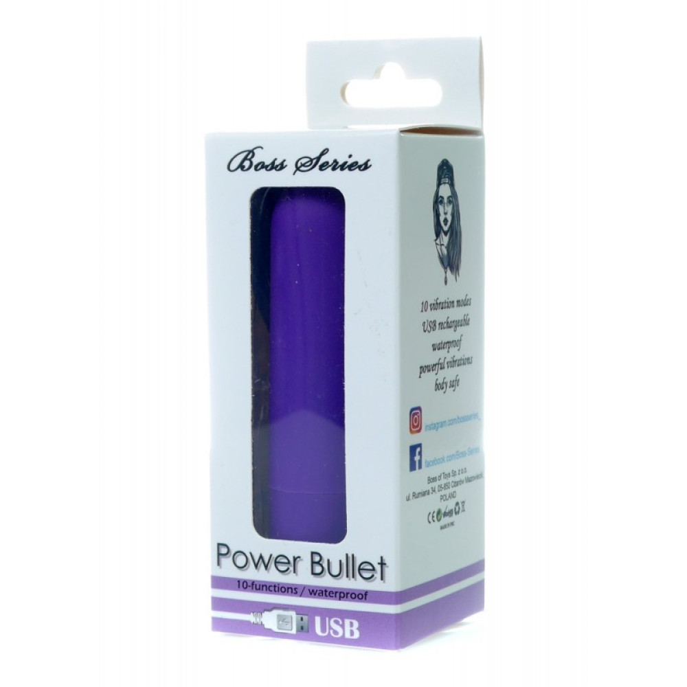 Вибропуля Power Bullet, фиолетовая, 9 х 1.8 см фото №2 — секс игрушки: Украина, NO TABOO