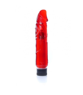 Вібратор реалістичний Juicy Jelly, червоний, 22 х 4 см - No Taboo