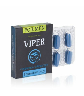 Биологически активная добавка для повышения либидо и усиления эрекции Viper Cobeco, 4 таблетки - No Taboo