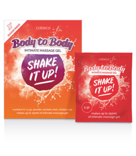 Гель для интимного массажа Shake It Up Powder Shaker Cobeco, 5 г х 6 шт. - No Taboo