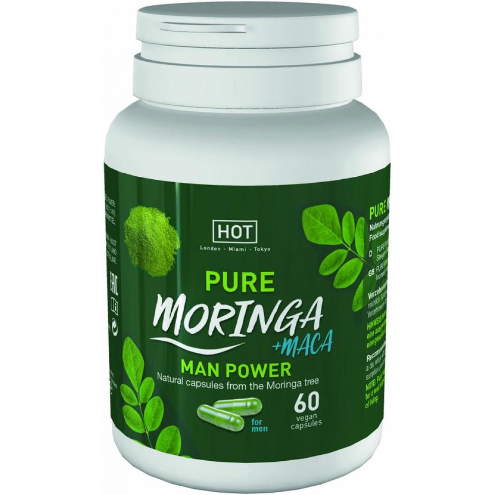 Капсулы для повышения потенции HOT Premium Moringa мужские, 60 шт, фото №0 — секс шоп Украина, NO TABOO