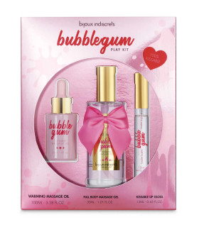 Набір для масажу та орального сексу Bubblegum від Bijoux Indiscrets, з ароматом і смаком жувальної гумки, 3 предмети - No Taboo
