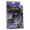 Анальная пробка с вибрацией Power Gem CalExotics, с кристаллом, силиконовая, черная, 10.7 х 3.2 см фото №2 — секс игрушки: Украина, NO TABOO