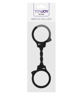Наручники эластичные ToyJoy, силиконовые, черные - No Taboo