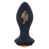Анальная пробка с вибрацией Naughty Bits CalExotics, с кристаллом, силиконовая, черная, 10.7 х 3.2 см фото №4 — секс игрушки: Украина, NO TABOO