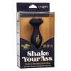 Анальная пробка с вибрацией Naughty Bits CalExotics, с кристаллом, силиконовая, черная, 10.7 х 3.2 см фото №2 — секс игрушки: Украина, NO TABOO