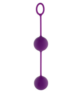 Вагинальные шарики двойные ToyJoy, силиконовые, фиолетовые, 67 г - No Taboo