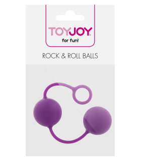 Вагинальные шарики двойные ToyJoy, силиконовые, фиолетовые, 67 г - No Taboo