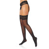 Колготы сексуальные с имитацией чулок One Size Daring Intimates, с кружевом, черные, фото №5 — секс шоп Украина, NO TABOO