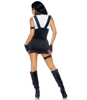 Костюм секси полицейской XS/S Leg Avenue Sultry SWAT, 4 предмета, черный - No Taboo