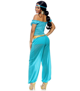 Костюм сексуальной принцессы Жасмин S Leg Avenue Arabian Beauty, 3 предмета, бирюзовый - No Taboo
