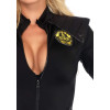 Костюм секси полицейской XS Leg Avenue SWAT Babe, 5 предметов, черный, фото №3 — секс шоп Украина, NO TABOO