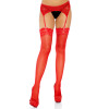 Чулки эротичные с кружевом One Size Alix Leg Avenue, красные, фото №1 — секс шоп Украина, NO TABOO