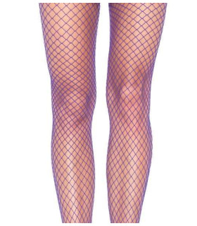Колготки в сеточку сексуальные One Size Gaia Leg Avenue, фиолетовые - No Taboo