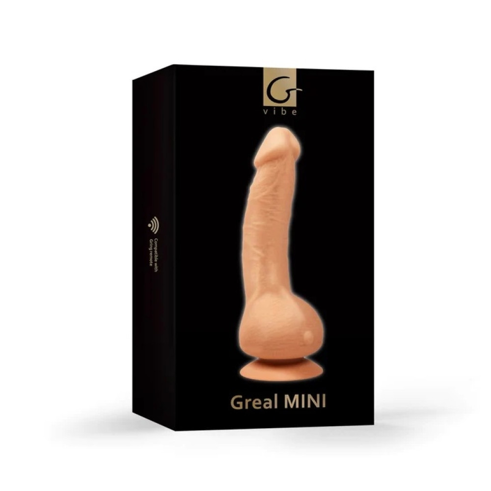 Вибратор реалистичный на присоске Greal Mini Gvibe, бежевый, 18 х 3 см фото №2 — секс игрушки: Украина, NO TABOO