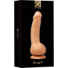 Вибратор реалистичный на присоске Greal 2 Gvibe, бежевый, 22 х 3.7 см фото №2 — секс игрушки: Украина, NO TABOO