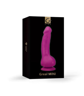 Вибратор реалистичный на присоске Greal Mini Gvibe фуксия, 18 х 3 см - No Taboo