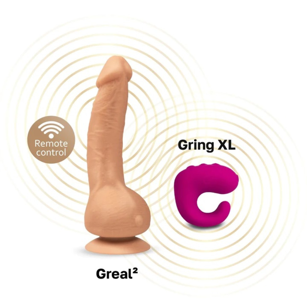 Вибратор реалистичный на присоске Greal Mini Gvibe, бежевый, 18 х 3 см фото №7 — секс игрушки: Украина, NO TABOO