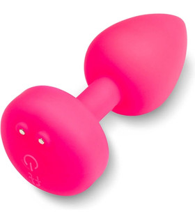 Анальная пробка с вибрацией S Gplug Gvibe, силиконовая, розовая, 8.2 х 3 см - No Taboo