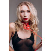Ошейник с черепом и поводком One Size Ch 13,Candy Hero экокожа, красный, фото №2 — секс шоп Украина, NO TABOO
