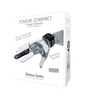 Вібратор на палець із дротовим пультом S Touché Adrien Lastic, силіконовий, чорний, 7.8 х 1.9 см - No Taboo