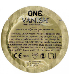 Резинка ультратонкий One Vanish Hyperthin, латексный, 1 шт. - No Taboo