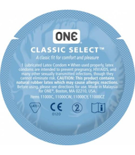 Презерватив One Classic Select, латексный, 1 шт. - No Taboo