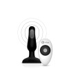Анальная пробка с вибрацией и пультом B-Vibe Novice Plug, черная, 8.5 х 2.5 см фото №1 — секс игрушки: Украина, NO TABOO