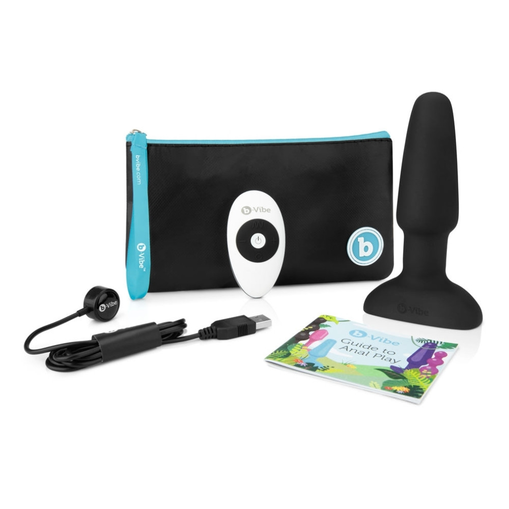 Анальная пробка с вибрацией и имитацией римминга b-Vibe Rimming Plug 2, черная, 15 х 3.8 см фото №9 — секс игрушки: Украина, NO TABOO