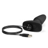 Анальная пробка с вибрацией и имитацией римминга b-Vibe Rimming Plug 2, черная, 15 х 3.8 см фото №5 — секс игрушки: Украина, NO TABOO